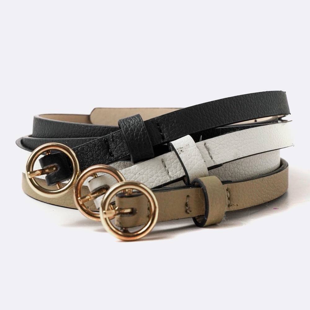 NWT H&M 3 Pack Narrow/Thin Belts - Picture 1 of 7